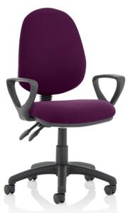 Eclipse II Fabric Office Chair In Tansy Purple With Loop Arms