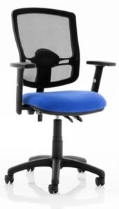 Eclipse Blue Deluxe Office Chair With Adjustable Arms