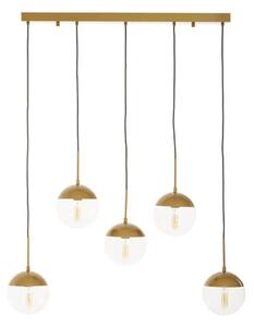 Rocklin Clear Glass Shade Pendant Light In Gold