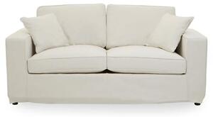 Villanova Fabric Upholstered 2 Seater Sofa In Cream