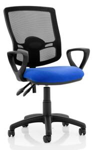 Eclipse Blue Deluxe Office Chair With Loop Arms