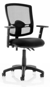 Eclipse Black Deluxe Office Chair With Adjustable Arms