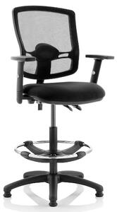 Eclipse Black Deluxe Office Chair With Arms And Rise Kit