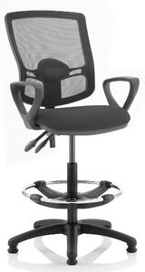 Eclipse Black Deluxe Office Chair With Loop Arms And Rise Kit