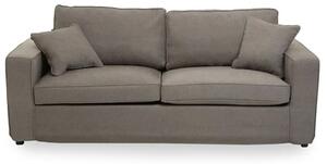 Villanova Fabric Upholstered 3 Seater Sofa In Grey