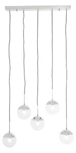 Rocklin Clear Glass Shade Pendant Light In Chrome