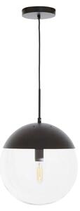 Rocklin Clear Glass Shade Pendant Ceiling Light In Black