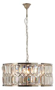 Merced Round Chandelier Ceiling Light In Nickel