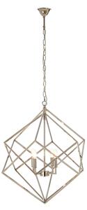 Kamloops Geometric Chandelier Ceiling Light In Silver Nickel