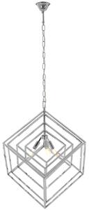 Kamloops Multi Box Chandelier Ceiling Light In Silver Nickel