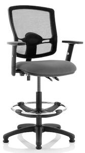 Eclipse Charcoal Deluxe Office Chair With Arms And Rise Kit