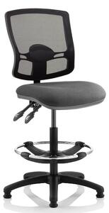 Eclipse Charcoal Deluxe Office Chair With No Arms And Rise Kit