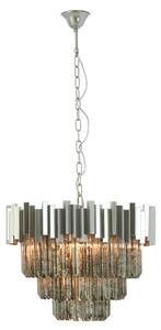 Lawton Small Mirrored Glass Chandelier Ceiling Light In Nickel