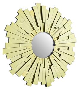 Dania Large Circular Sunburst Design Wall Mirror In Gold