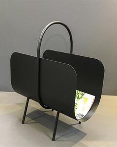 Gdansk Metal Magazine Rack In Black