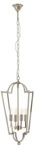 Venik Tapered 4 Lights Chandelier Ceiling Light In Nickel