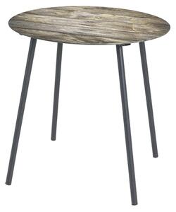 Creek Glass Side Table In Parquet Print With Black Legs