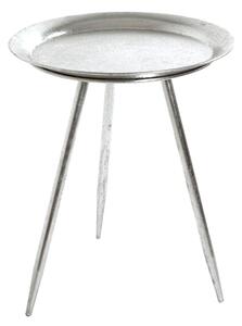 Bellvue Round Metal End Table In Silver