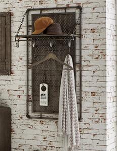 Learo Metal Wall Hung Coat Rack With 9 Hooks In Anthracite