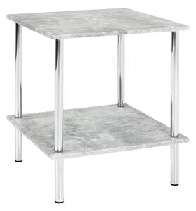 Creek Square Wooden Side Table In Concrete Effect