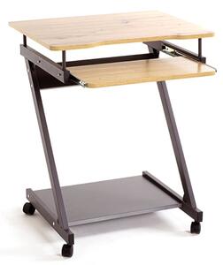 Charlottesville Wooden Computer Desk On Castors In Oak