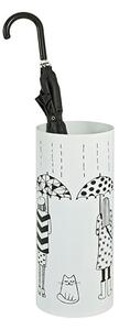 Guelph Round Metal Umbrella Stand In White