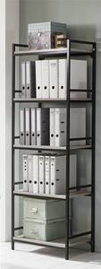 Barbara Wooden 5 Tier Shelving Unit In Concrete Effect