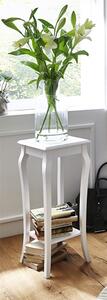 Simons Square Wooden Side Table In White