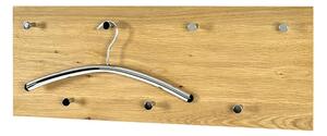 Myers Wooden Wall Hung 7 Hooks Coat Rack In Oak