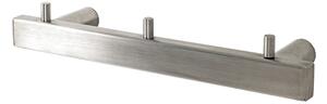 Palos Wall Hung 3 Hooks Coat Rack In Polished Stainless Steel