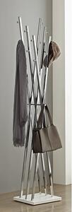 Orem Metal Coat Stand In Chrome With White Base