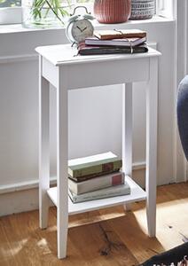 Selma Wooden Side Table In White