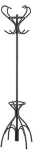 Orem Metal 8 Hooks Coat Stand With Umbrella Stand In Black