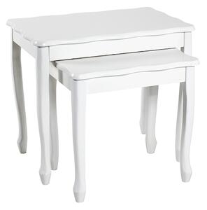 Greenbay Wooden Set Of 2 Side Tables In White