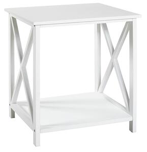 Greenbay Small Wooden Side Table With Undershelf In White