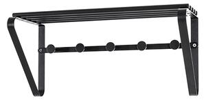 Hillsboro Metal Wall Hung 5 Hooks Coat Rack In Black