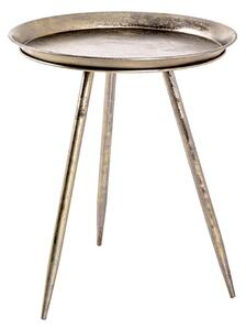 Inman Large Round Metal Side Table In Bronze