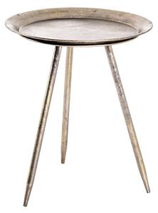 Inman Small Round Metal Side Table In Bronze