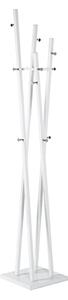 Lisboa Metal 12 Hooks Coat Stand In White And Chrome