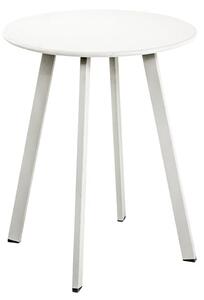 Orono Round Metal Side Table In Matt White