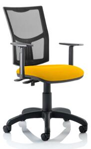 Eclipse II Mesh Back Office Chair In Yellow And Adjustable Arms