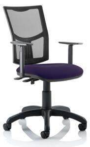 Eclipse II Mesh Back Office Chair In Purple And Adjustable Arms