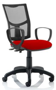 Eclipse II Mesh Back Office Chair In Cherry With Loop Arms