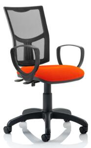 Eclipse II Mesh Back Office Chair In Red With Loop Arms