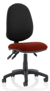 Eclipse III Black Back Office Chair In Ginseng Chilli No Arms