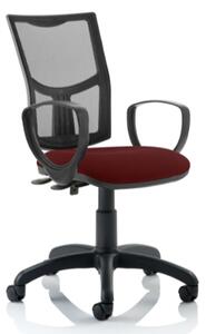 Eclipse II Mesh Back Office Chair In Chilli With Loop Arms