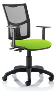 Eclipse II Mesh Back Office Chair In Green And Adjustable Arms