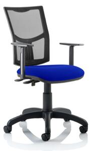 Eclipse II Mesh Back Office Chair In Blue And Adjustable Arms