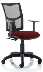 Eclipse II Mesh Back Office Chair In Chilli And Adjustable Arms