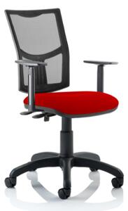 Eclipse II Mesh Back Office Chair In Cherry And Adjustable Arms